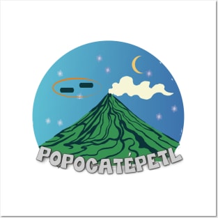 UFO sighting UAP Popocatepetl volcano Posters and Art